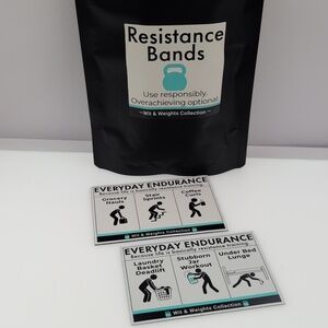 Everyday Endurance Resistance Band Kit – Resistance Bands + Witty Workout Magnet